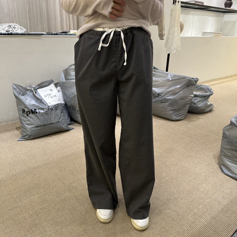 VEGETABLE東大門實拍女裝新款人氣推薦職業時尚休閑褲條紋VEGETABLE休閑褲圖色1灰色