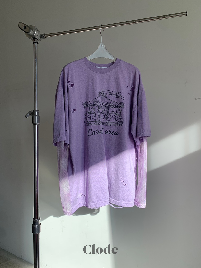 CLODE韓國代購女裝新款職業休閑人氣真品熱賣長袖T恤假兩件CLODE長袖T恤圖色2