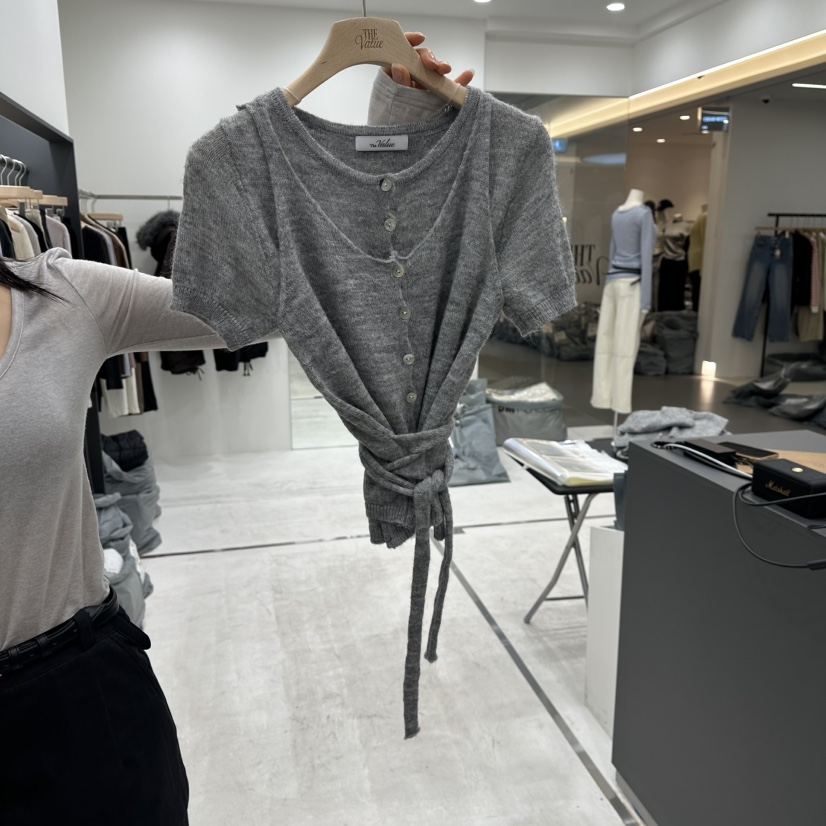 THE VALUE東大門代購女裝新款熱賣真品26春夏針織衫馬海毛THE VALUE針織衫圖色2