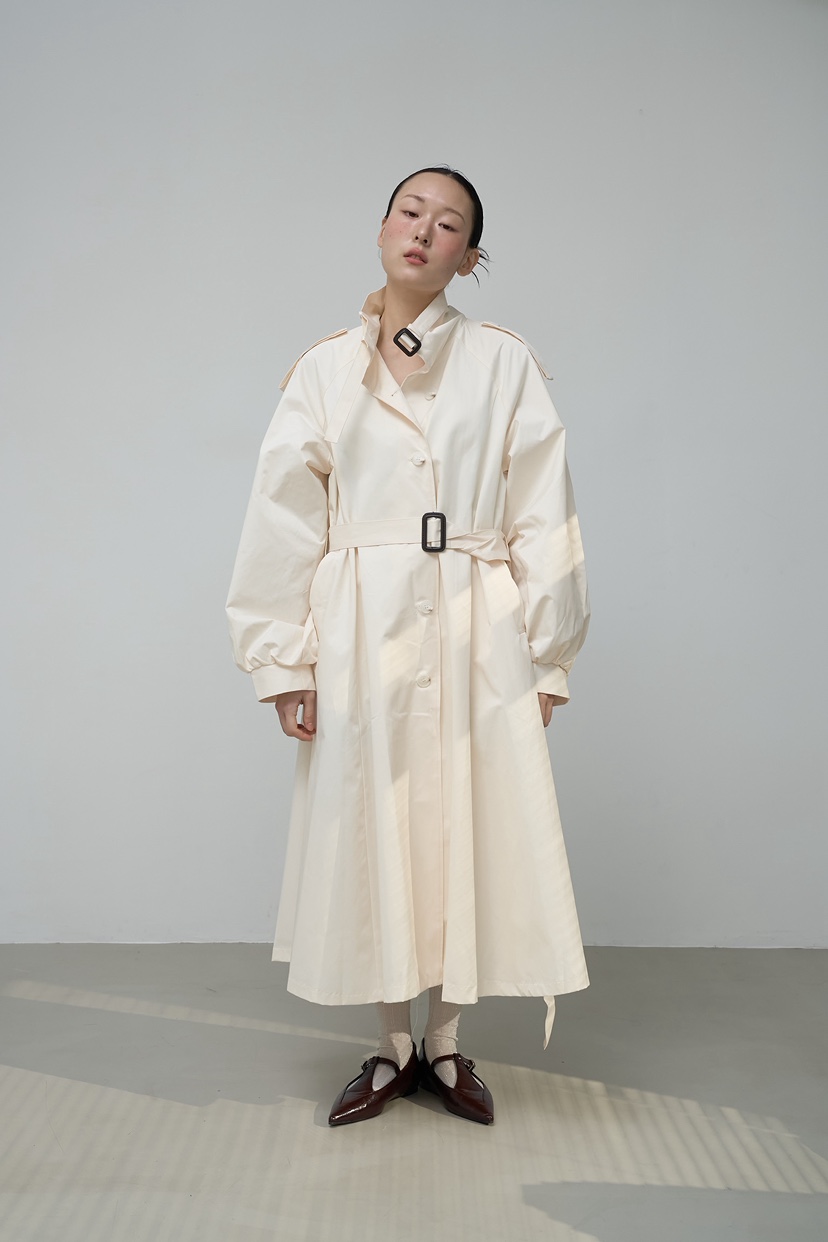 JOURNEY東大門代購女士新款真品休閑時尚推薦長款風衣含腰帶JOURNEY長款風衣