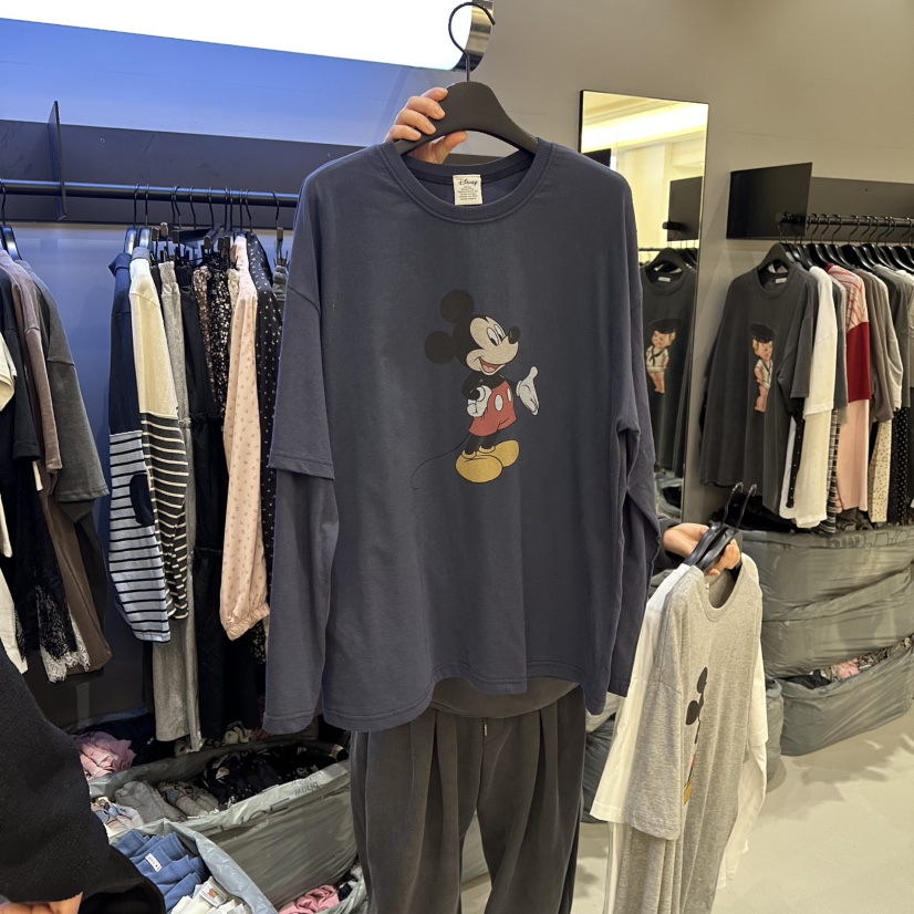 CREDITO韓國代購女裝新品時尚熱賣推薦真品休閑職業長袖T恤CREDITO長袖T恤圖色2