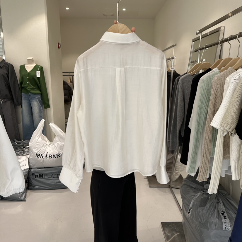 PLAMM韓國直郵女士新款推薦26春夏熱賣職業真品襯衫蕾絲衫PLAMM襯衫/蕾絲衫