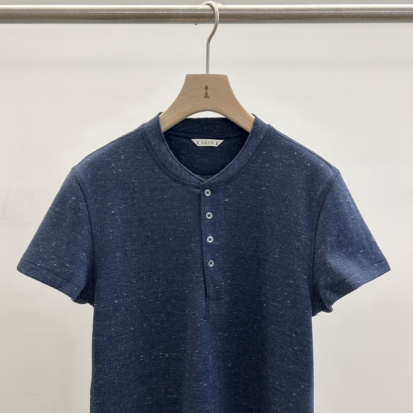HEHR東大門直郵女士新款26春夏職業休閑推薦熱賣真品T恤紐扣hehr-AUTOMNET恤