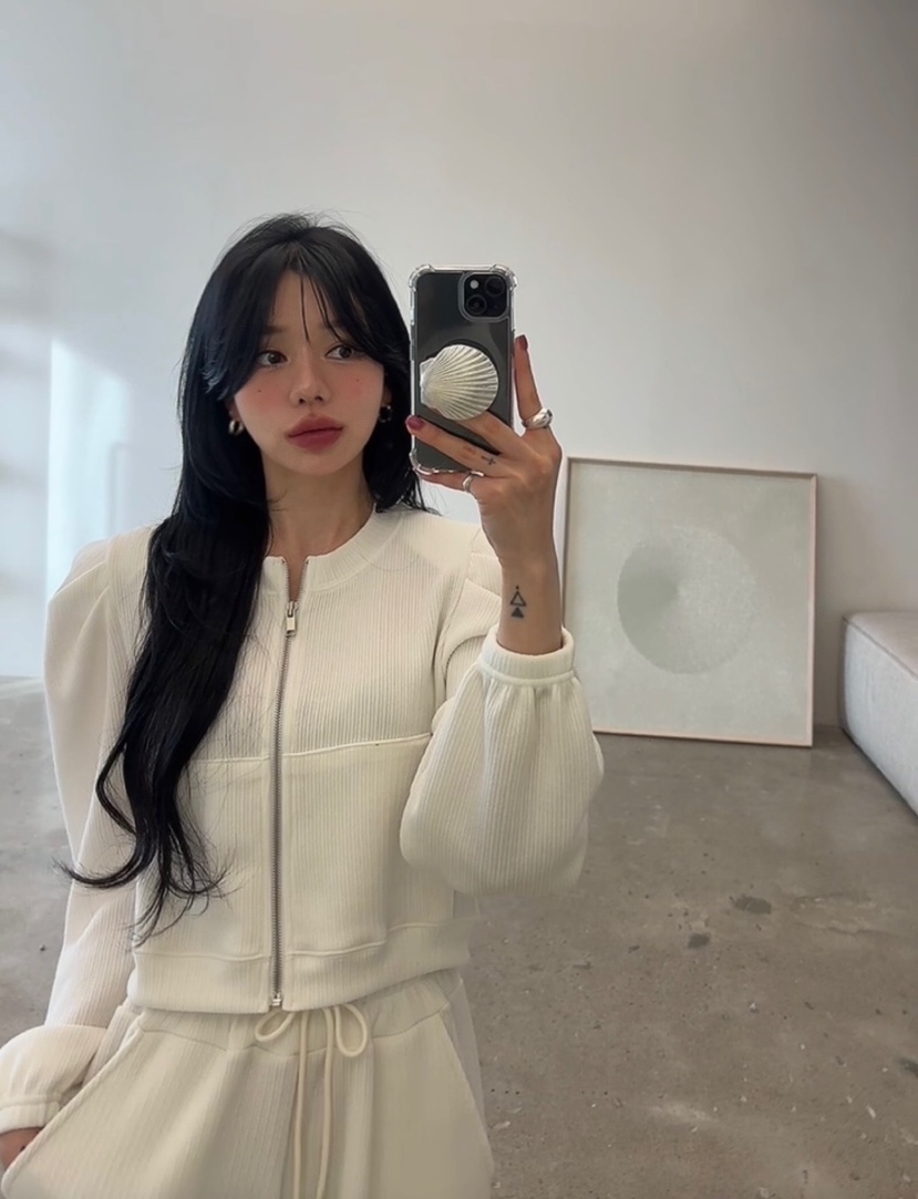 AMUSE SEOUL韓國直郵女裝新款職業26春夏襯衫蕾絲衫拉鏈AMUSE SEOUL襯衫/蕾絲衫