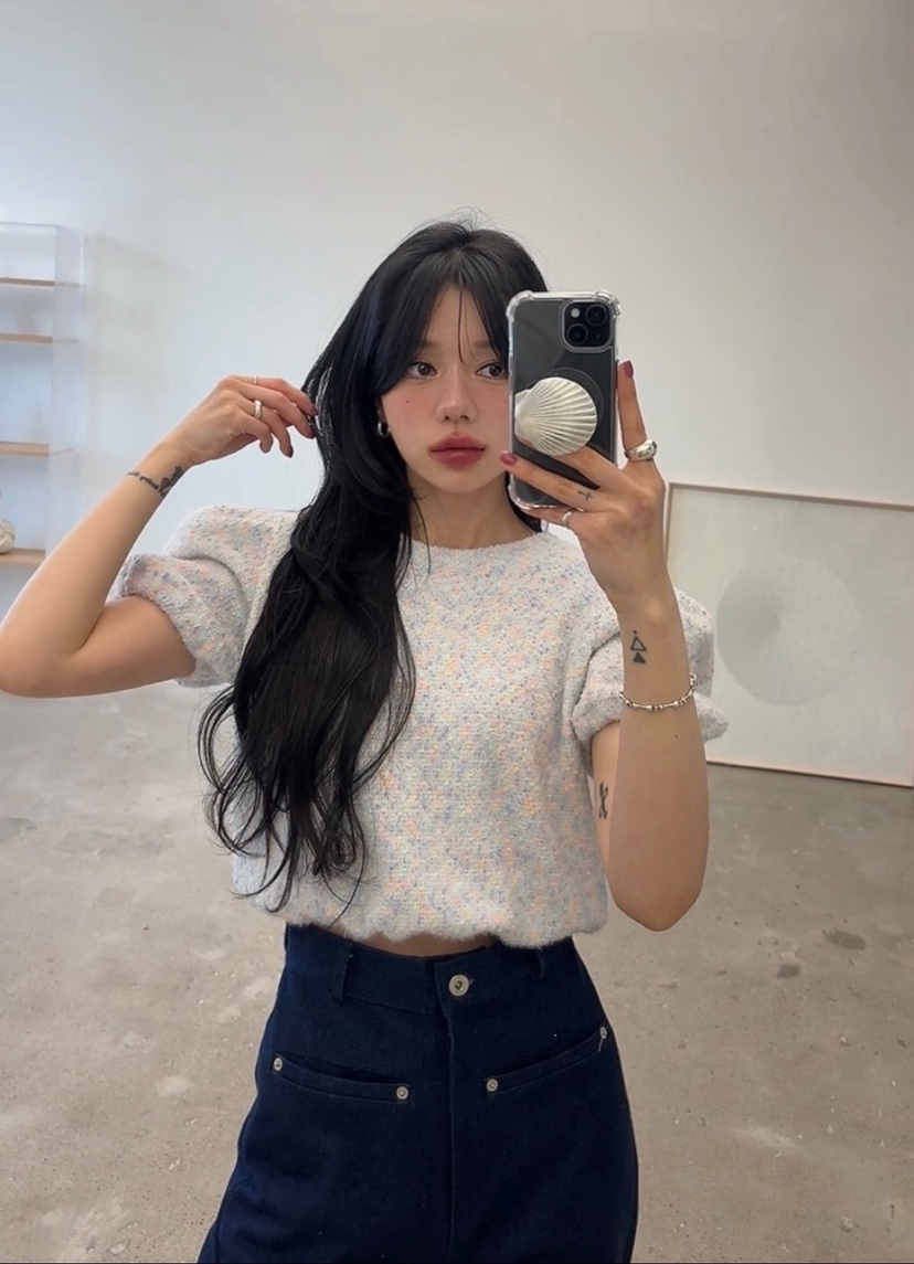 AMUSE SEOUL韓國直郵女士新款26春夏休閑推薦時尚針織衫AMUSE SEOUL針織衫