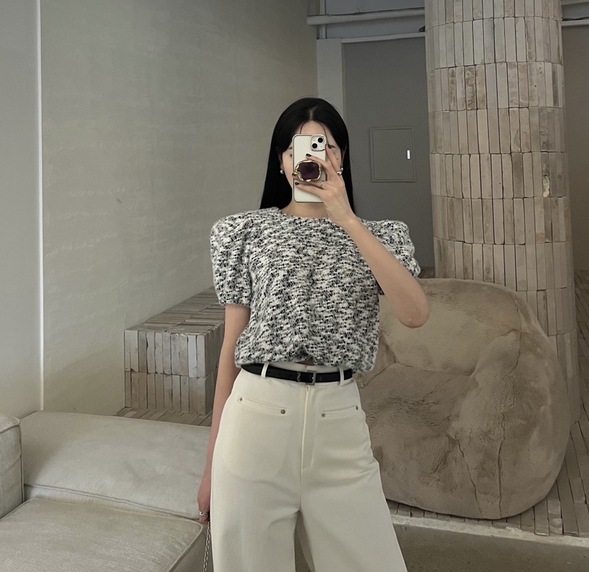 AMUSE SEOUL韓國直郵女士新款26春夏休閑推薦時尚針織衫AMUSE SEOUL針織衫