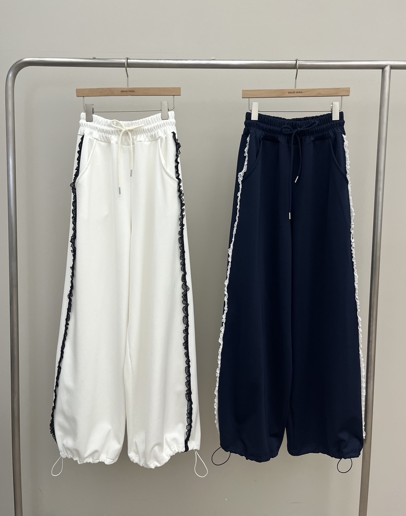 AMUSE SEOUL韓國代購女裝新品26春夏推薦職業休閑褲荷葉邊AMUSE SEOUL休閑褲