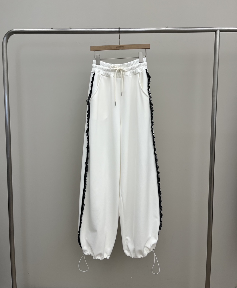 AMUSE SEOUL韓國代購女裝新品26春夏推薦職業休閑褲荷葉邊AMUSE SEOUL休閑褲圖色1