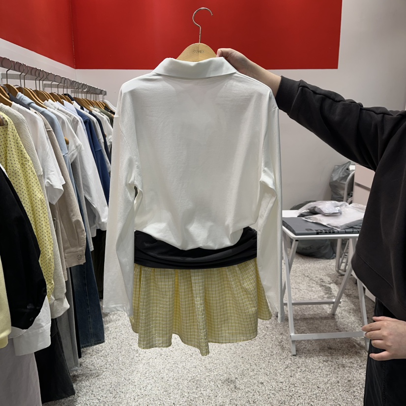 ATPZ東大門實拍女士新款職業時尚真品推薦26春夏連衣裙格紋ATTENTION PLEAES連衣裙