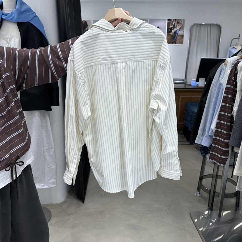 ACKER東大門代購女士新品時尚推薦26春夏人氣襯衫蕾絲衫條紋ACKER襯衫/蕾絲衫