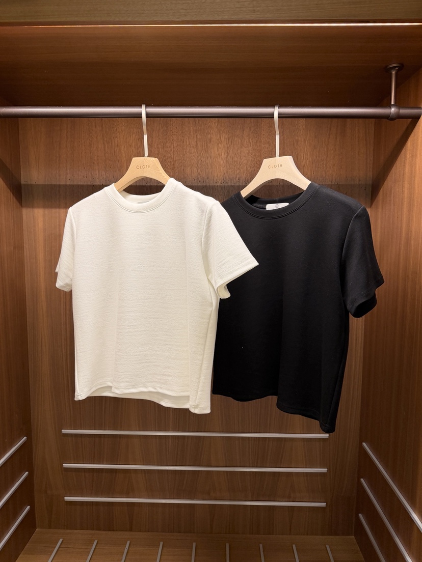 CLOTH韓國直郵女士新品真品職業26春夏休閑時尚T恤雙排扣CLOTHT恤