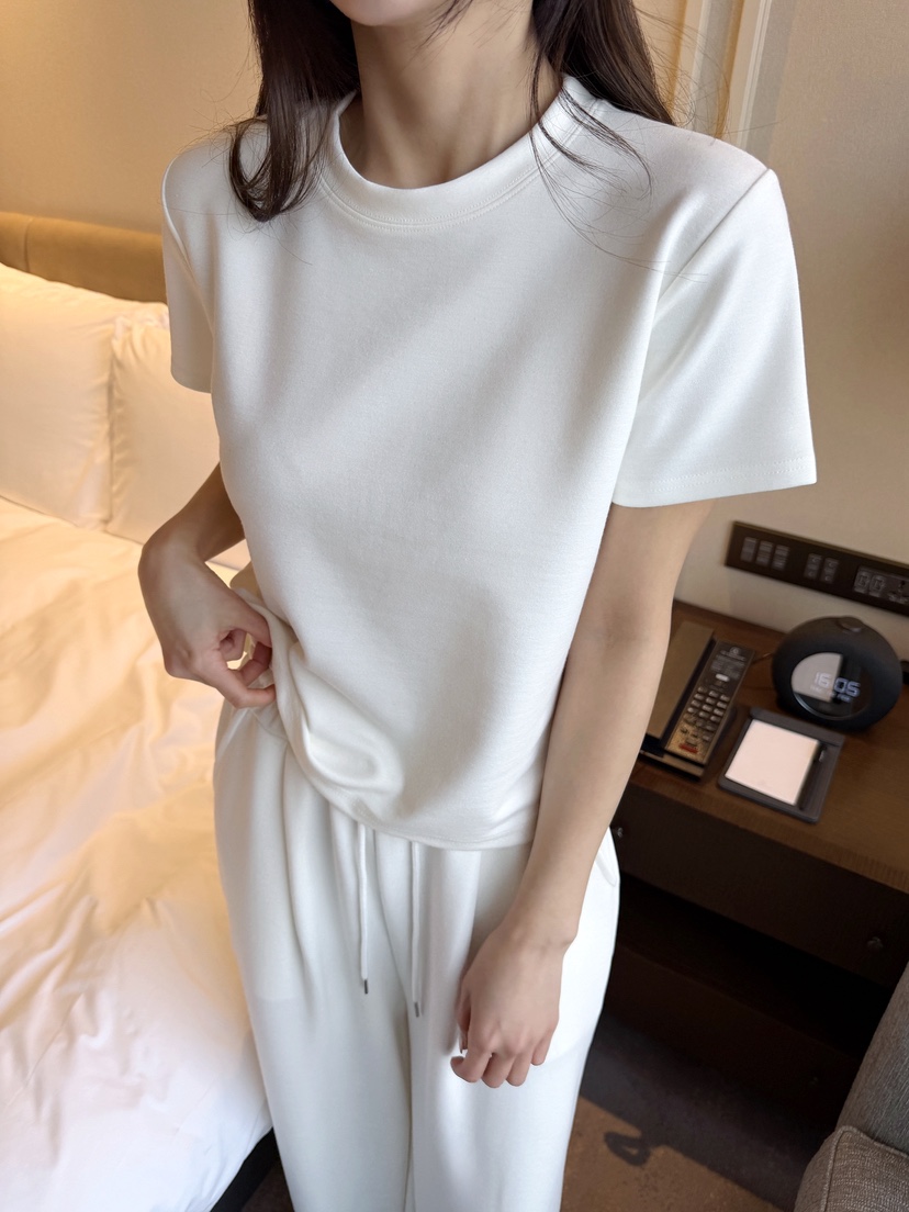 CLOTH韓國直郵女士新品真品職業26春夏休閑時尚T恤雙排扣CLOTHT恤