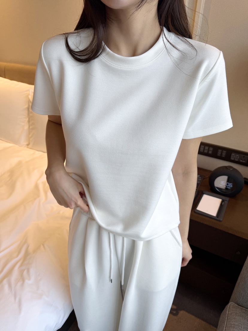 CLOTH韓國直郵女士新品真品職業26春夏休閑時尚T恤雙排扣CLOTHT恤