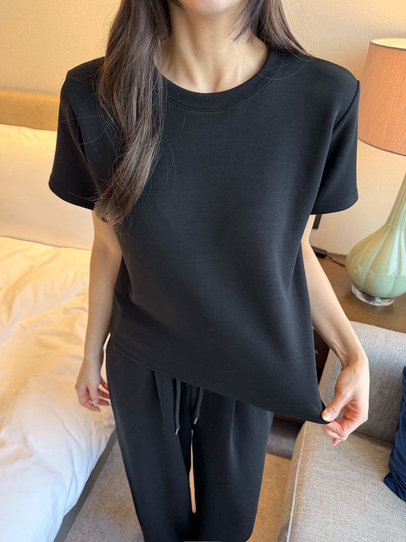 CLOTH韓國直郵女士新品真品職業26春夏休閑時尚T恤雙排扣CLOTHT恤