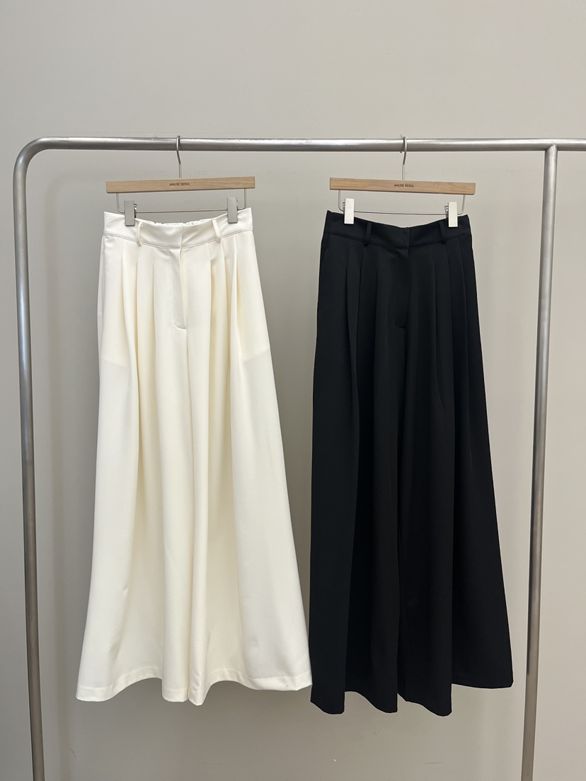 AMUSE SEOUL東大門代購女裝新款職業26春夏人氣休閑褲褶裥AMUSE SEOUL休閑褲