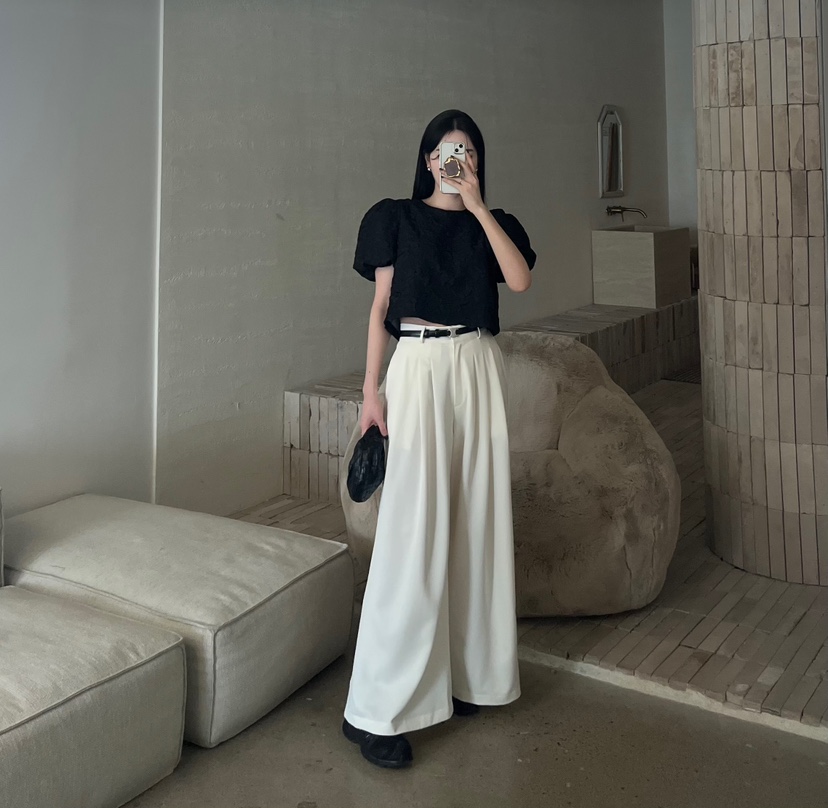 AMUSE SEOUL東大門代購女裝新款職業26春夏人氣休閑褲褶裥AMUSE SEOUL休閑褲