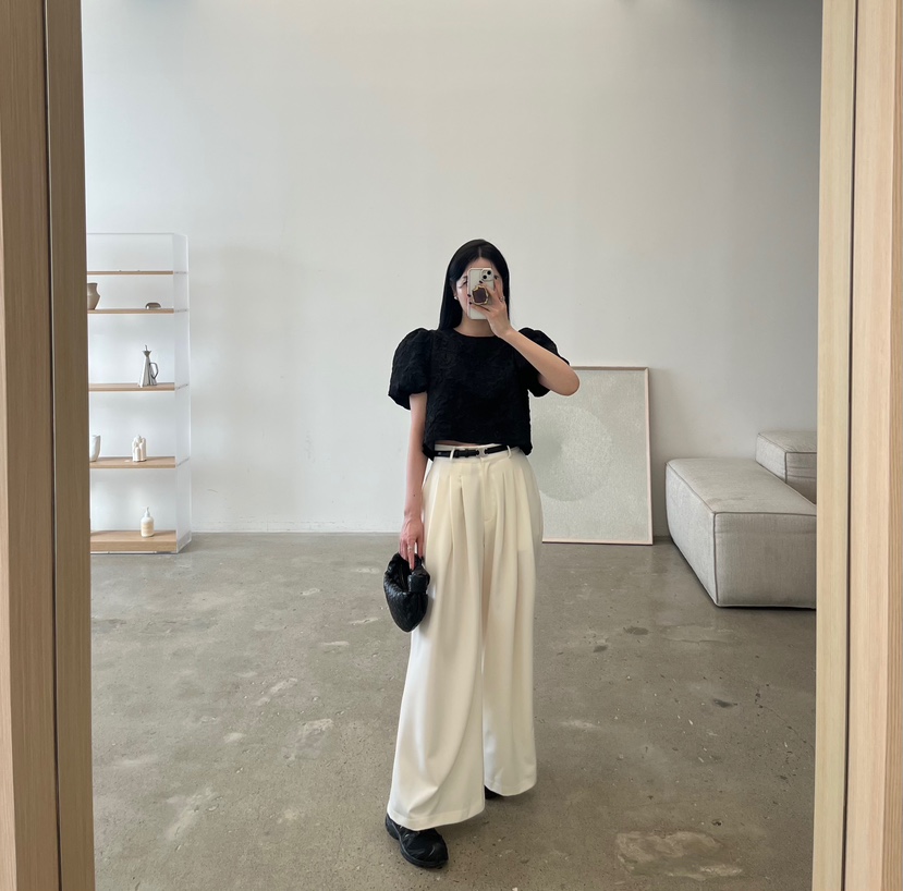 AMUSE SEOUL東大門代購女裝新款職業26春夏人氣休閑褲褶裥AMUSE SEOUL休閑褲