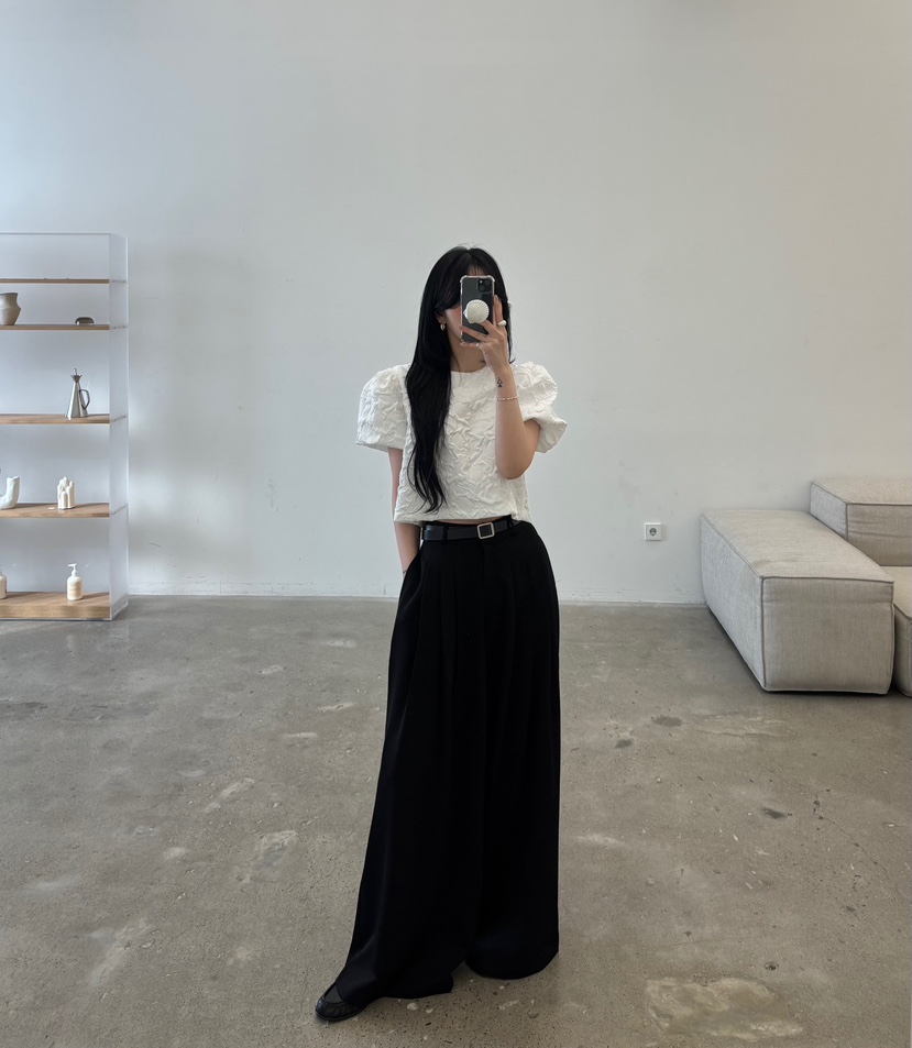 AMUSE SEOUL東大門代購女裝新款職業26春夏人氣休閑褲褶裥AMUSE SEOUL休閑褲