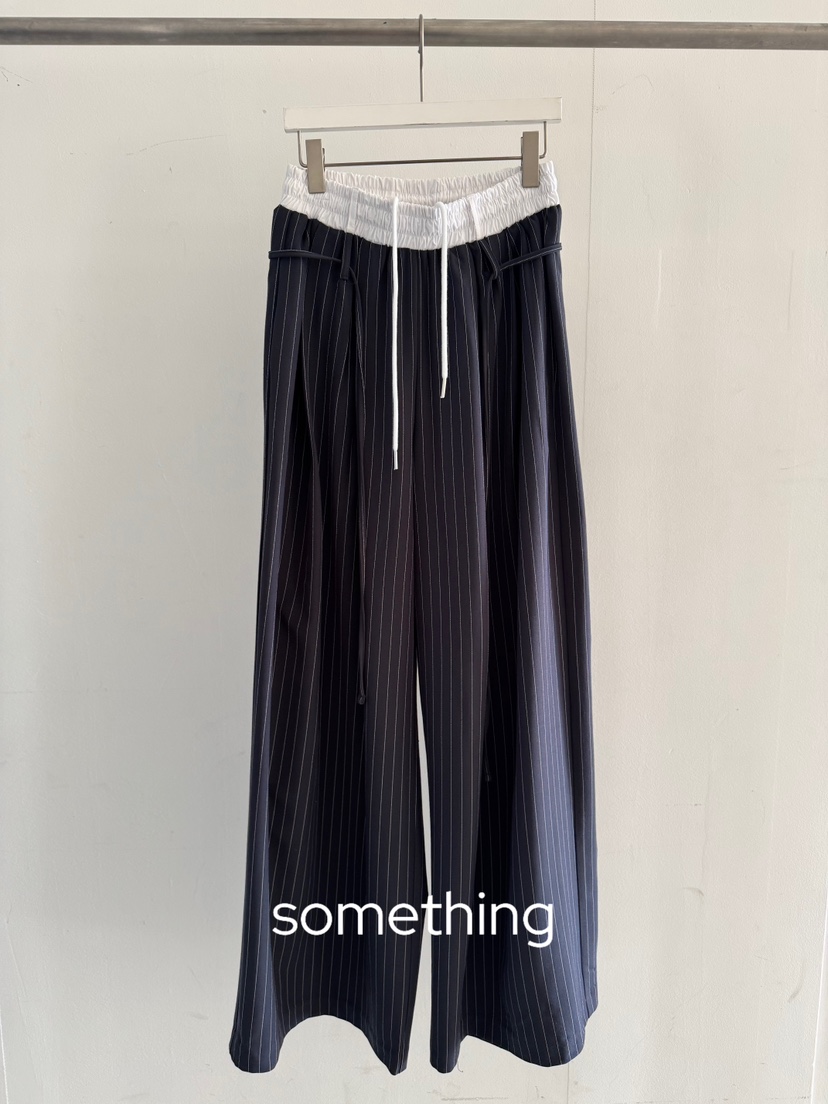 SOMETHING-L/FANCY韓國直郵女士新品職業人氣休閑休閑褲SOMETHING-L/FANCY休閑褲圖色3藏藍