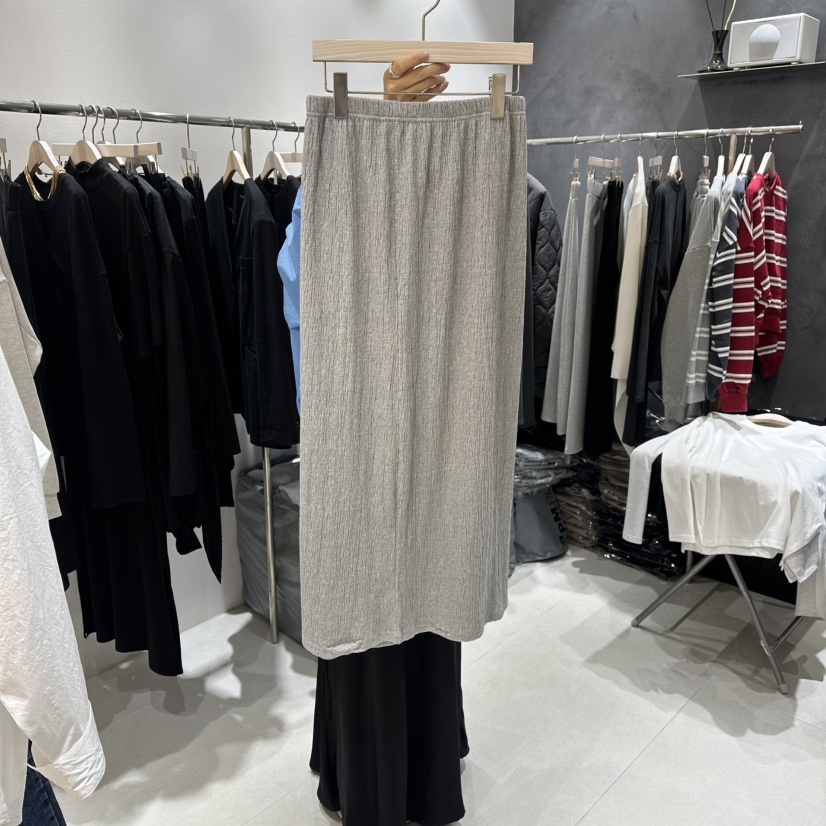 OPEN東大門實拍女裝新品時尚人氣休閑職業真品熱賣長裙褶裙OPEN長裙