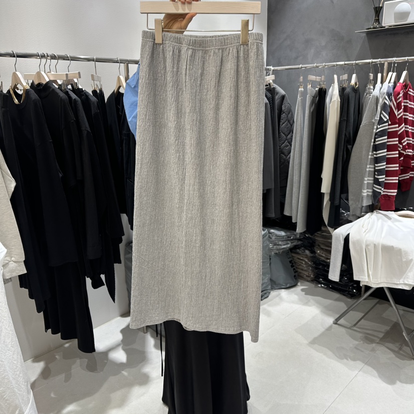 OPEN東大門實拍女裝新品時尚人氣休閑職業真品熱賣長裙褶裙OPEN長裙圖色3