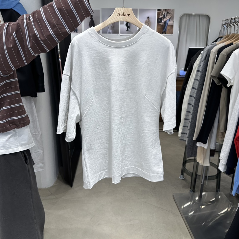 ACKER東大門直郵女士新款時尚推薦26春夏休閑真品T恤開衩ACKERT恤圖色1