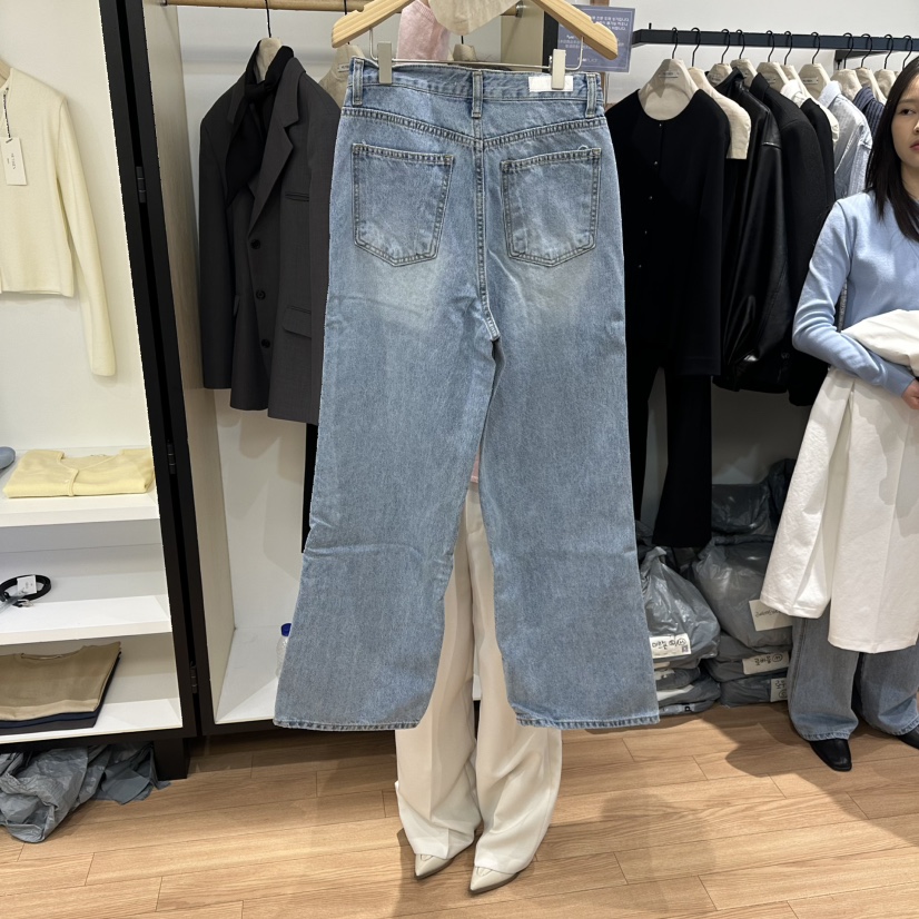 MUYBIEN東大門代購女士新款休閑時尚職業熱賣人氣真品牛仔褲MUYBIEN牛仔褲