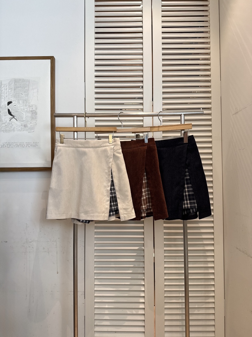 FAVE-L東大門代購女士新款熱賣休閑26春夏時尚真品裙褲格紋FAVE-L裙褲