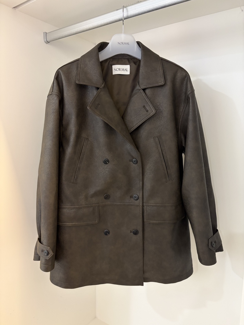 NORMAL東大門代購女士新款休閑真品熱賣時尚職業夾克皮革NORMAL夾克圖色1
