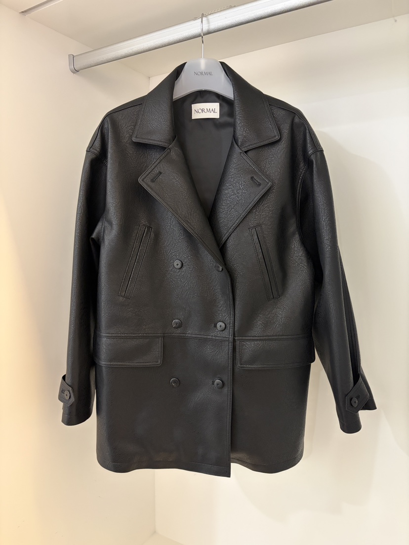 NORMAL東大門代購女士新款休閑真品熱賣時尚職業夾克皮革NORMAL夾克圖色2