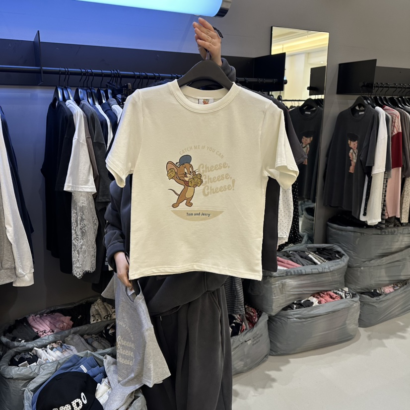 CREDITO韓國直郵女裝新款熱賣時尚職業真品人氣26春夏T恤CREDITOT恤圖色2