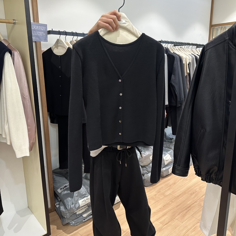 MUYBIEN韓國直郵女士新品職業推薦人氣真品熱賣針織衫開衫MUYBIEN針織衫圖色2