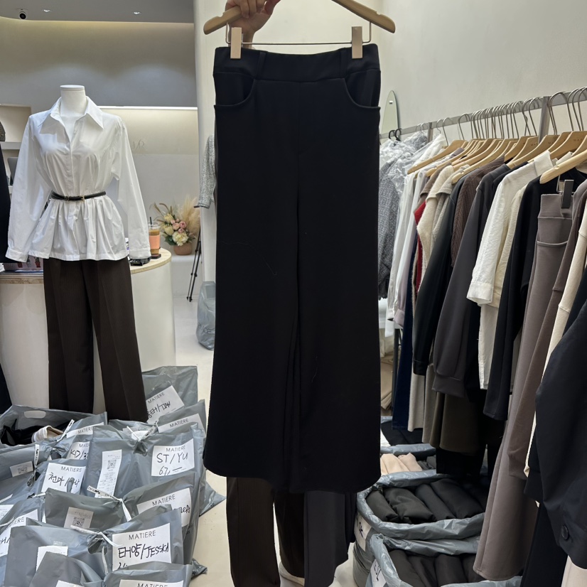 MATIERE韓國代購女裝新款推薦真品休閑時尚熱賣人氣休閑褲MATIERE休閑褲圖色3黑色