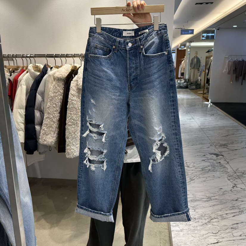ACKER韓國直郵女士新款人氣熱賣休閑推薦職業真品26春夏牛仔褲ACKER牛仔褲圖色1