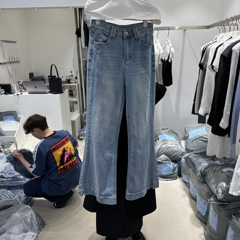 RICH SISTER東大門代購女裝新款推薦時尚牛仔褲直筒牛仔RICH SISTER牛仔褲圖色1