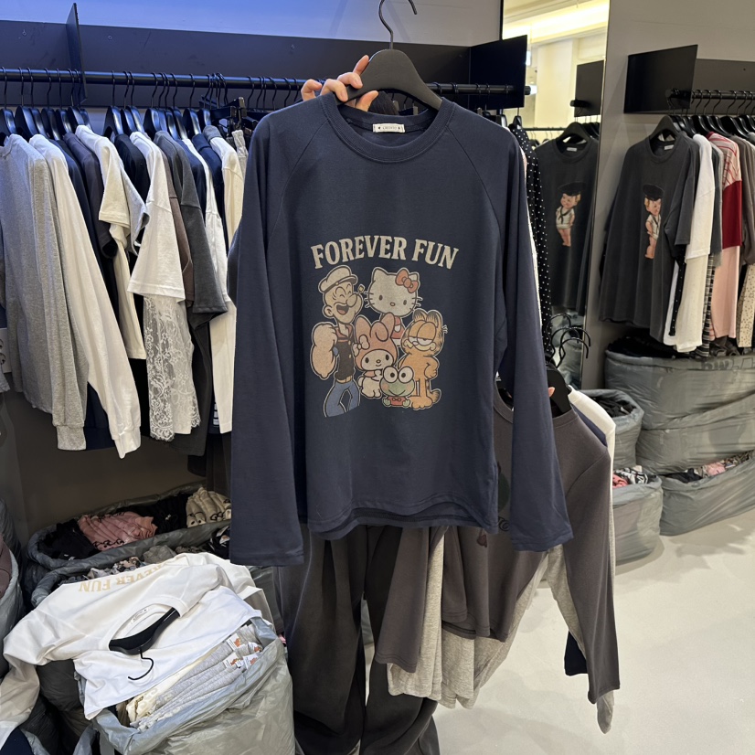 CREDITO東大門直郵女裝新品真品職業熱賣時尚26春夏長袖T恤CREDITO長袖T恤圖色2