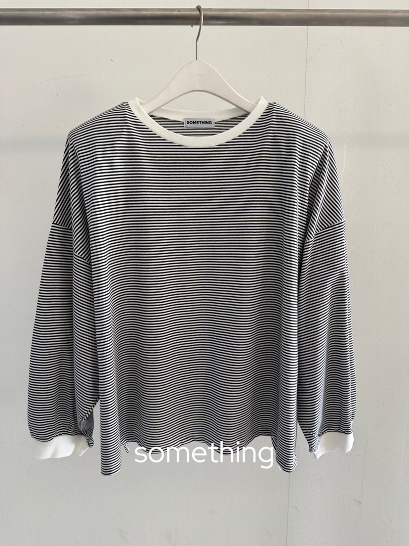 SOMETHING-L/FANCY韓國代購女士新款真品時尚熱賣長袖T恤SOMETHING-L/FANCY長袖T恤圖色2黑