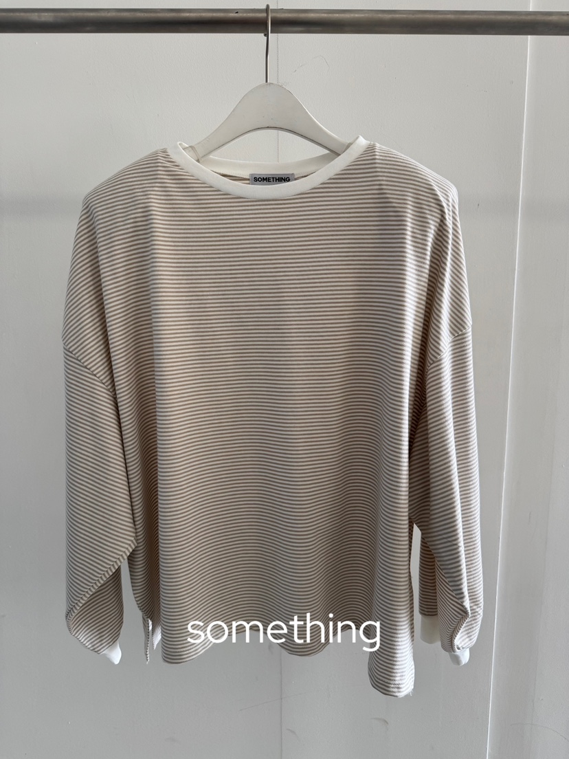 SOMETHING-L/FANCY韓國代購女士新款真品時尚熱賣長袖T恤SOMETHING-L/FANCY長袖T恤圖色3米