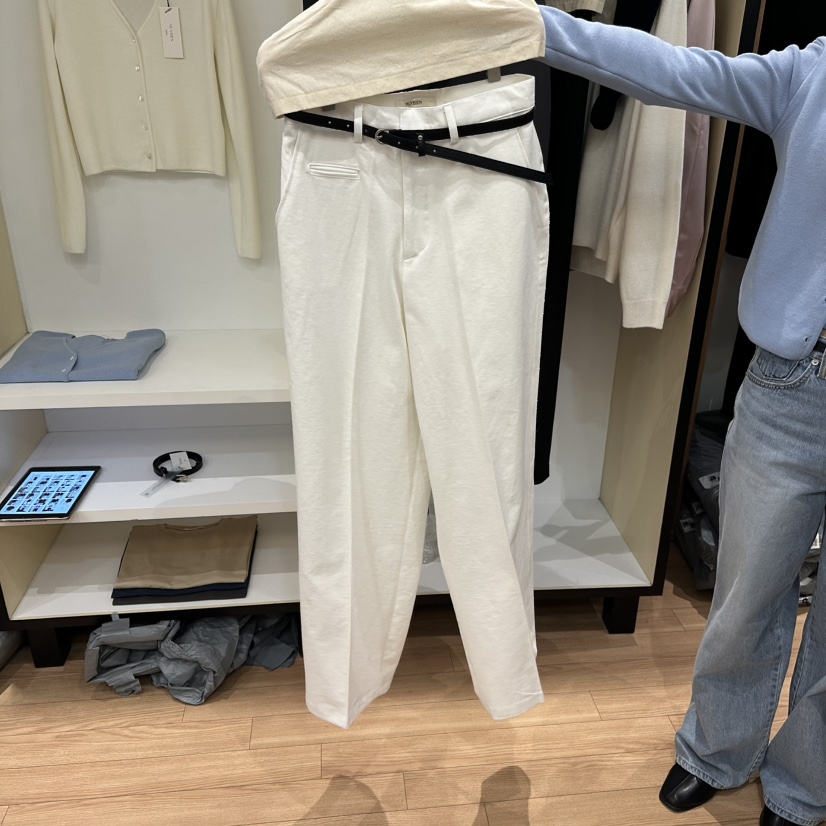 MUYBIEN東大門實拍女裝新款休閑人氣26春夏休閑褲不含腰帶MUYBIEN休閑褲圖色1