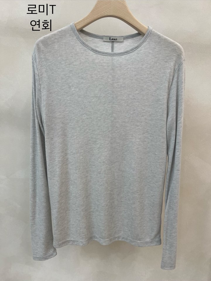 LAKE-A韓國直郵女裝新款推薦人氣職業26春夏時尚長袖T恤Lake side長袖T恤圖色2