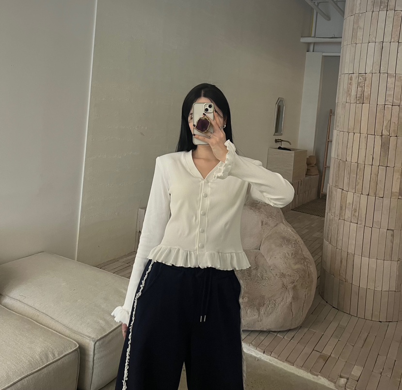 AMUSE SEOUL韓國直郵女士新品真品休閑時尚職業人氣長袖T恤AMUSE SEOUL長袖T恤