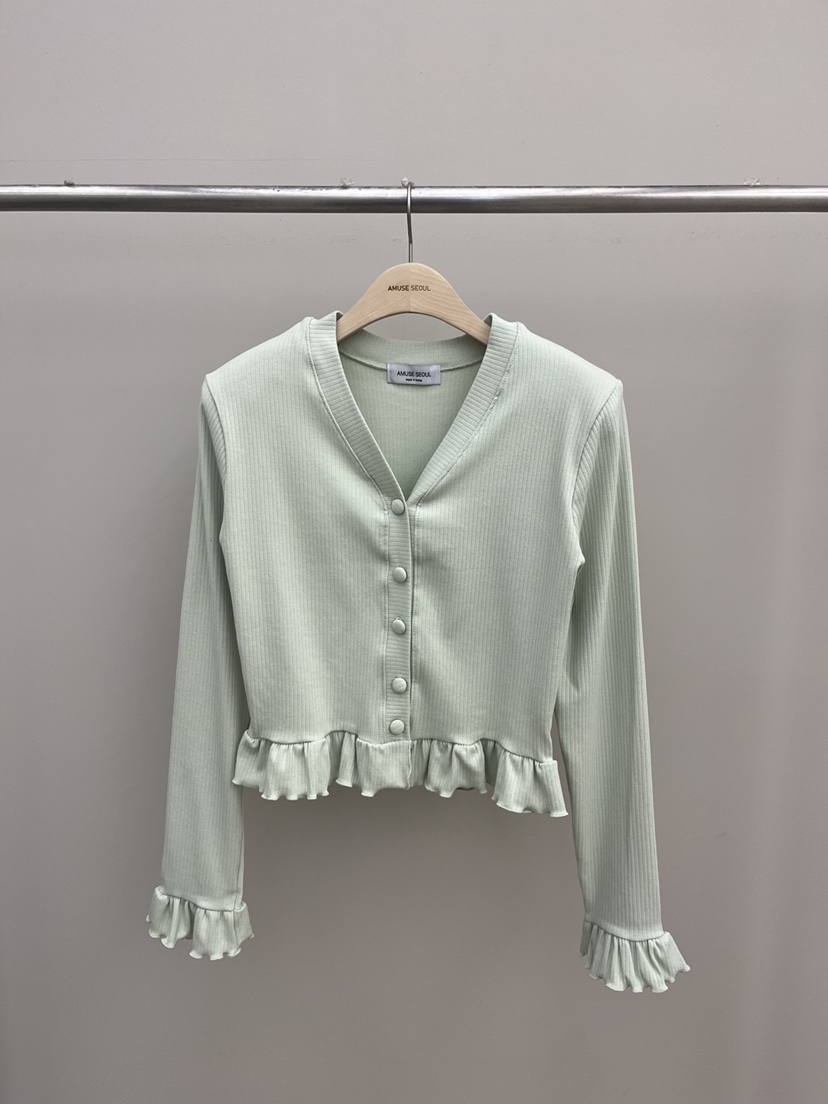 AMUSE SEOUL韓國直郵女士新品真品休閑時尚職業人氣長袖T恤AMUSE SEOUL長袖T恤圖色2