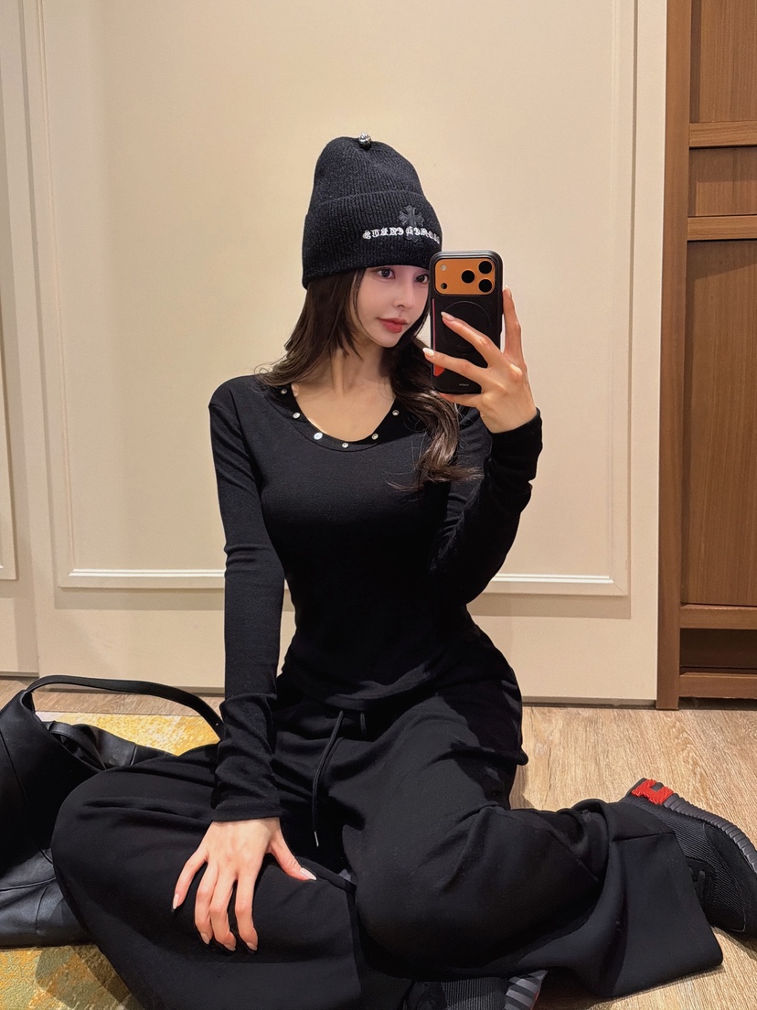 CLOTH韓國代購女士新品推薦職業26春夏真品人氣時尚長袖T恤CLOTH長袖T恤