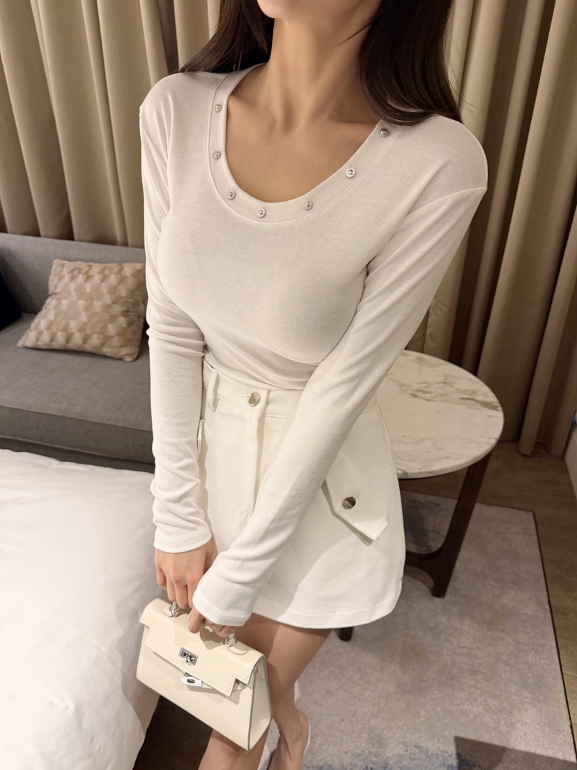 CLOTH韓國代購女士新品推薦職業26春夏真品人氣時尚長袖T恤CLOTH長袖T恤