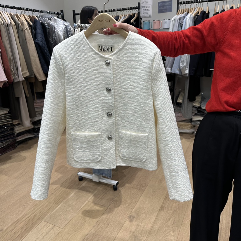 M.G.N韓國代購女士新品休閑真品推薦熱賣26春夏夾克粗花呢MAGNET夾克圖色1