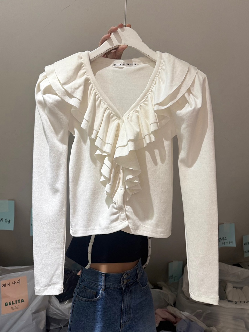 BELITA-L東大門實拍女裝新品真品熱賣推薦襯衫蕾絲衫開衫BELITA-L襯衫/蕾絲衫圖色1