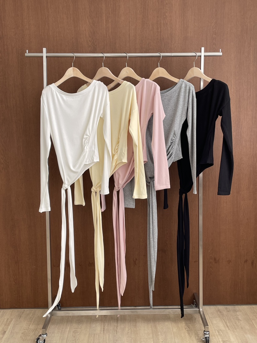 JOURNEY東大門代購女裝新品26春夏真品推薦人氣長袖T恤系帶JOURNEY長袖T恤