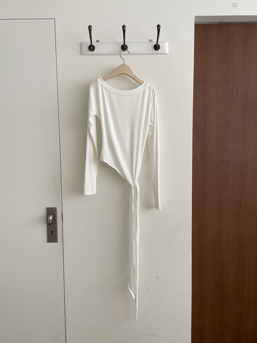 JOURNEY東大門代購女裝新品26春夏真品推薦人氣長袖T恤系帶JOURNEY長袖T恤