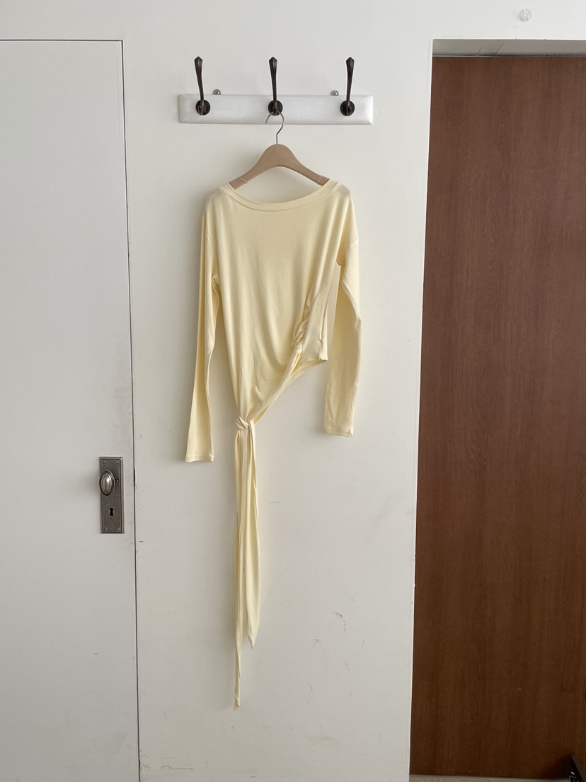 JOURNEY東大門代購女裝新品26春夏真品推薦人氣長袖T恤系帶JOURNEY長袖T恤圖色2