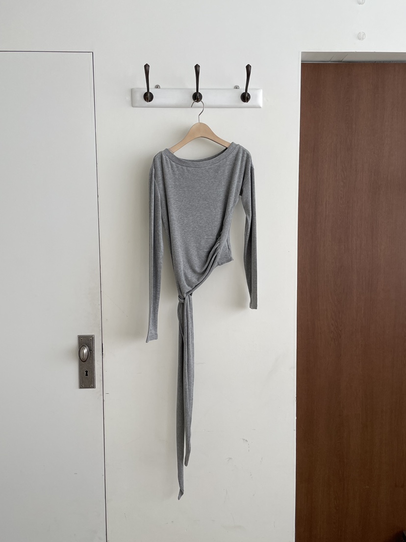 JOURNEY東大門代購女裝新品26春夏真品推薦人氣長袖T恤系帶JOURNEY長袖T恤圖色4